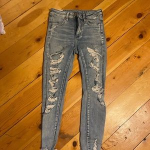 American Eagle next level stretch ripped jeans size 4
